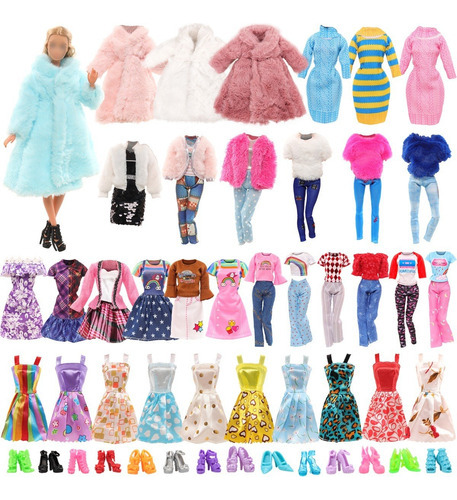 25 Muñeca Suéter, Vestido, Pantalones, Zapatos Para Niña [u]