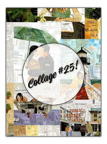 Collage #25! Lámina Decoupage Autoadhesiva 30 X 42 Cm
