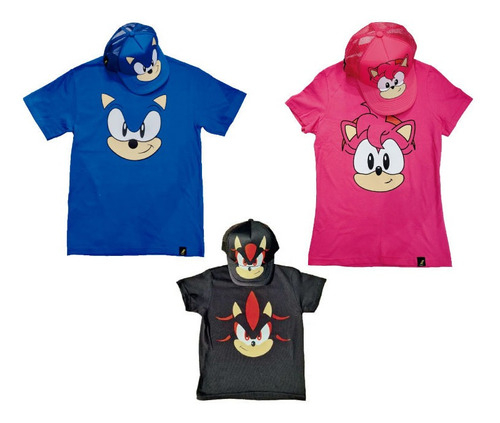 Playera Sonic Pack Familia Amy Knuckles Tails Shadow Killroy