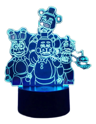 Lámpara Nocturna Led 3d Game Five Nights At Freddy's Para Do