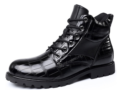 Zapatos De Piel De Cocodrilo De Imitación Para Hombre, Botas