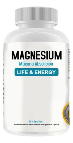 Magnesium Cápsulas Suplemento Natural Anti Estres Y Ansiedad Sin Sabor