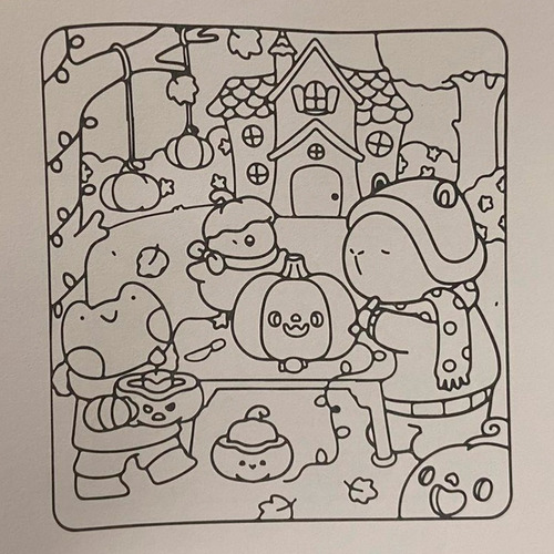 Livro De Colorir Capivara Capa Dura 98 Páginas Variados Folha Acetato Papel Gramatura Cor Azul Praia