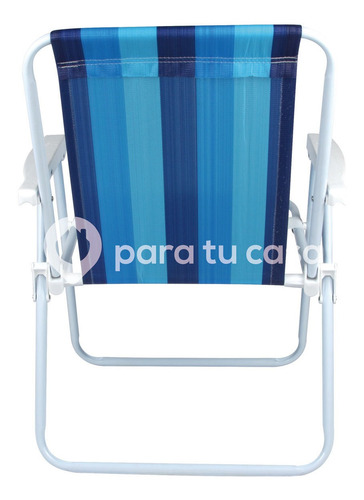 Imagen 5 de 10 de Sillón Playa X 2 Unid Camping Pescador Acero Rafia Mor 2002