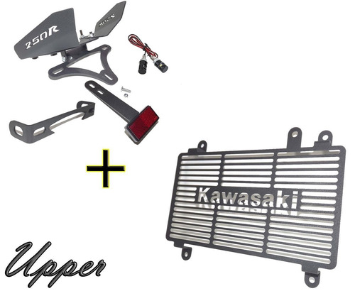 Kit Suporte De Placa Completo + Protetor Radiador  Ninja 250