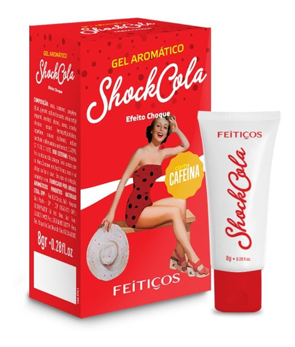 Gel Eletrizante Estimulante Beijável Shock Cola 8g Feitiços Sabor Coca Cola