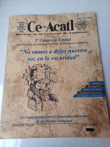 Ce- Ácatl -revista Cultura Anáhuac 2° Congreso Estatal No.62