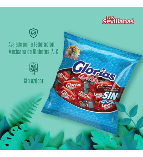 Glorias Con Nuez Sin AzĂșcar 90 Gr Las Sevillanas 1 Bolsa