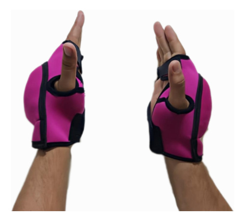 Guantes Con Peso Polainas Para Mano 1par De 1kg Negro Neopreno Unitalla