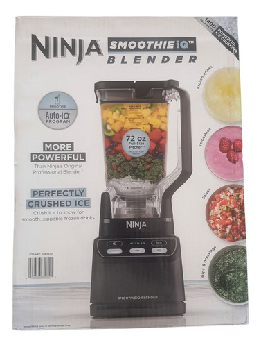 Licuadora Ninja La Más Potente Jarra 2.1 L Auto-iq 1400w Negro