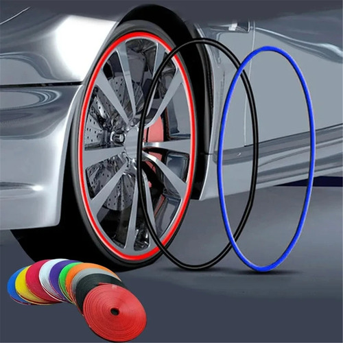 Pegatinas Para Coche, 8 M, Color Coche, Borde De Rueda, Llan