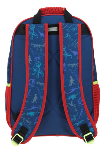 Mochila Escolar Grande Chenson Porta Tablet Dinosaurio Rex Co65609-9 Coleccion Mati Color Azul