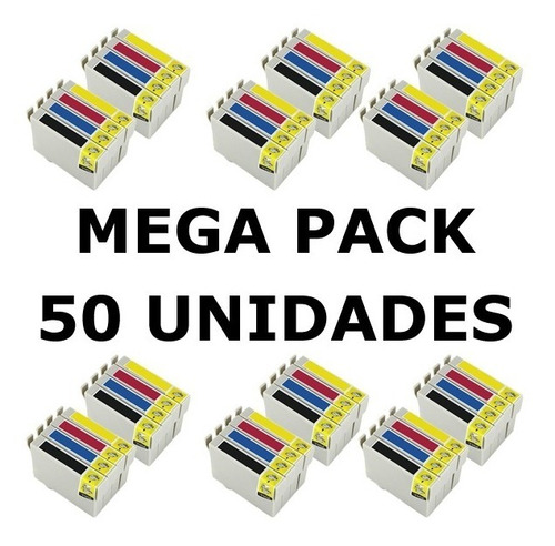 Mega Pack 50 Cartridge Alternativo Epson To 73 Colores