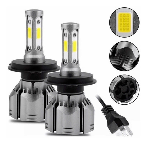 Par Luces Ampolleta Led Auto Cob 12000 Lm R11 H4