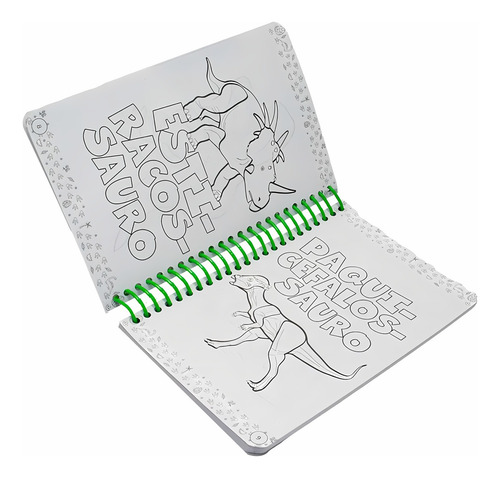 Livro De Colorir Em Espiral Mundo Dos Dinossauros Caderno De Desenho Pintura 365 Desenhos