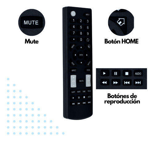 Control Remoto Para Insignia Led Lcd Smart Tv