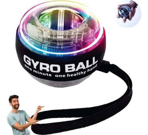 Gyro Ball Powerball Wristball C/ Led Fortalece Musculo Punho