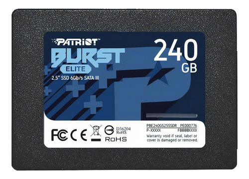 Disco Duro Ssd Patriot Burst Elite 240gb 2.5 Sata Diginet Color Negro