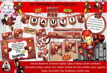 Comprar Kit Imprimible Candy Bar Digital Ironman 100% Editable