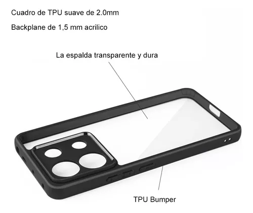 Funda Transparente Acrílico Duro Xiaomi Redmi Note 13 5g