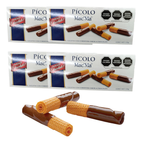 Pícolo Galleta Barquillo 4 De 115g C/u Chocolate Mac Ma