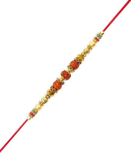 Rudraksha Rakhi Para Hermano Cuenta Bandhan Rakhee Niño 3