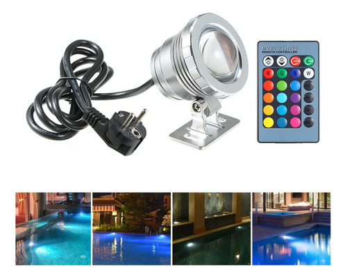 Ac85-265v 10w Rgb Led Lámpara Sumergible Con Luz Subacuática