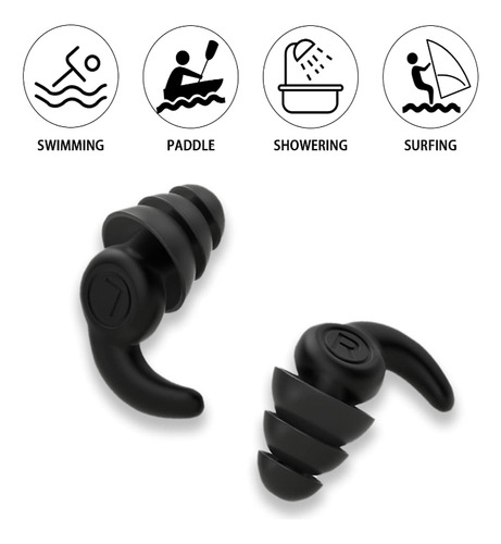 Q 3 Pares De Reutilizables Tapones Impermeables Para Los