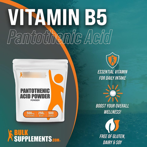 Bulksupplements.com Vitamina B5 Polvo Vitamina B Polvo