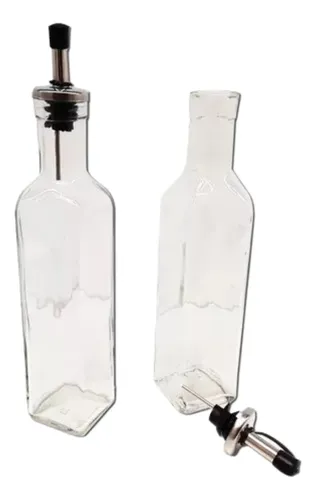 comprar Aceitero Vinagrero Vidrio 300ml Con Pico Vertedor X2u