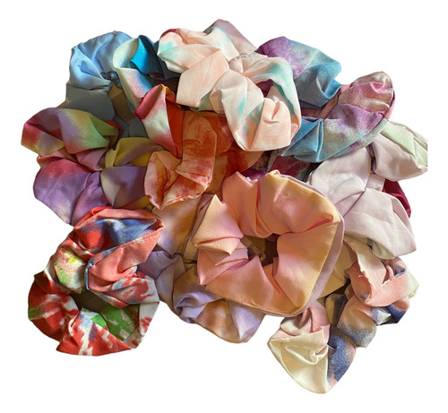 Scrunchies Colet Colores Pastel Tie Dye 6 Unidades 
