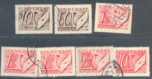 Eslovaquia Numerales  1942 Segunda Guerra Mundial 