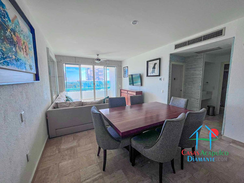 Cad Kabah 803. Departamento En Renta Vacacional Con Terraza En Acapulco Diamante