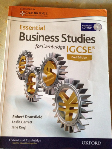 Essential Business Studies For Cambridge Igcse 2nd Edition