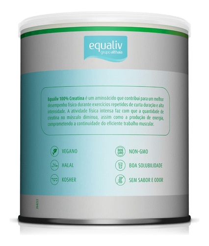 Kit C2 Creatina Monohidratada Pó 300g Equaliv Sem Sabor