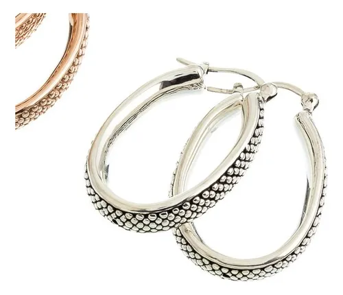 Aros argollas de plata inflada sales