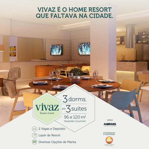 Imagem 13 de 30 de Apartamento Com 3 Suítes À Venda, 120 M² Por R$ 976.000 - Vivaz Home Resort - Bauru/sp - Ap1904