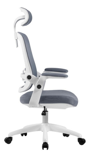 Cadeira De Escritório Ergonômica Cinza/branca Elements Astra