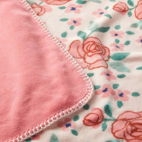 Cobija Para Bebé Cobertor Suave Flores Cloud Island Rosas Rosa