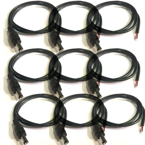 10pcs C.c. Punta Cable De Alimentación Enchufe Conector 5.5 