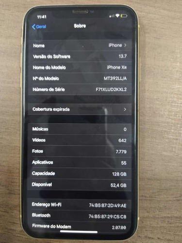 iPhone XR 128gb Amarelo Usado -praticamente Novo