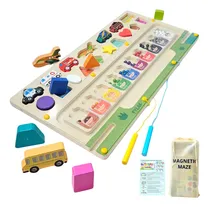 Comprar Laberinto Magnético 3 En 1 Montessori Con 2 Lápices Y Figura Beige