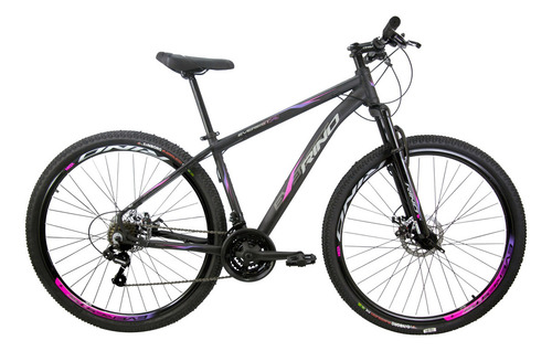 Bicicleta Aro 29 Rino Everest Cambios Shimano 21v - Roller Cor Preto/pink Tamanho Do Quadro 21