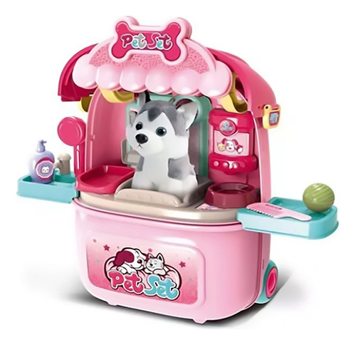 Maletin De Animales Perrito Rosa My Pets 2 En 1