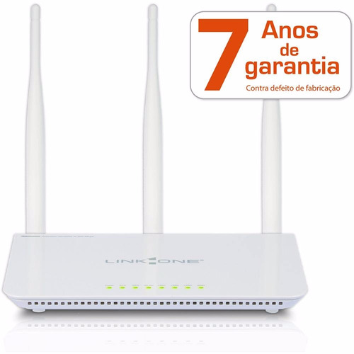 Roteador Wireless N 300 Mbps 3 Anternas Link One L1-rw333