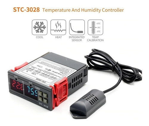 Controlador De Temperatura Y Humedad. Termostato Stc3028