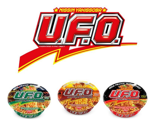 Kit 3 Unidades Macarrao Instantneo Yakissoba Ufo Miojo
