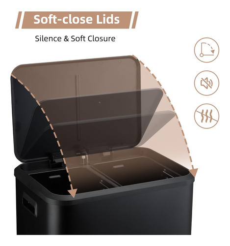 Bote De Basura Doble Para Cocina, Bote De Basura Con Cubo De