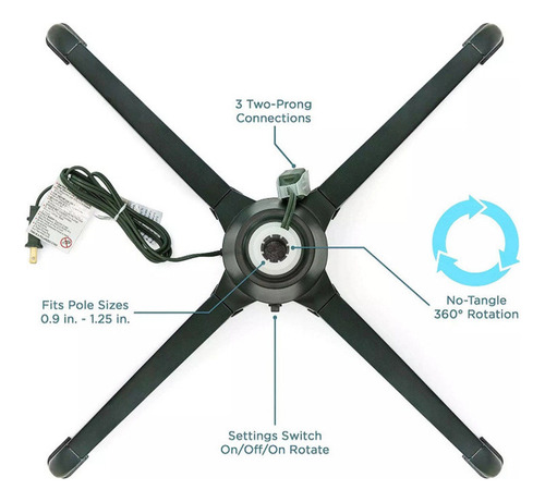 Base Giratoria Eléctrica Grande Para Árbol De Navidad