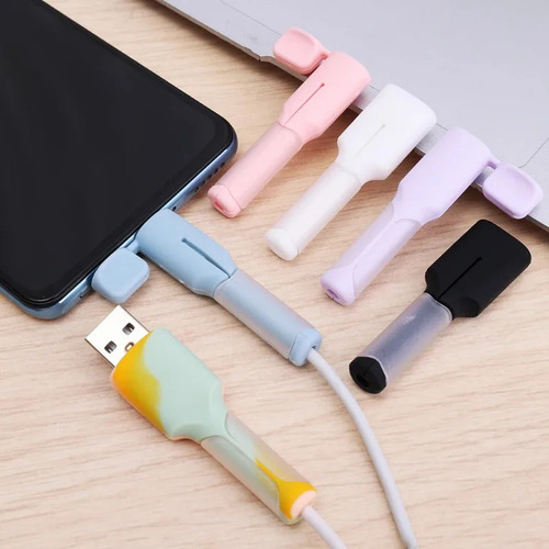 Funda De Silicona Suave Tipo C, Cable De Carga, Protector, C